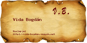 Vida Bogdán névjegykártya